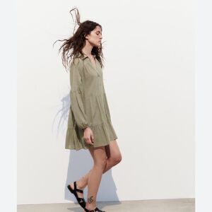 Zara khaki babydoll dress